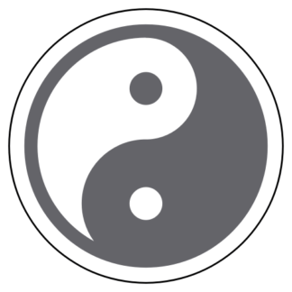Yin Yang Sticker (Grey)